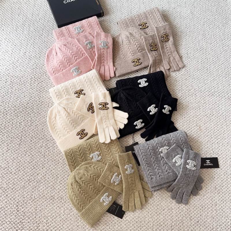 Chanel Scarf Hat Gloves 122504